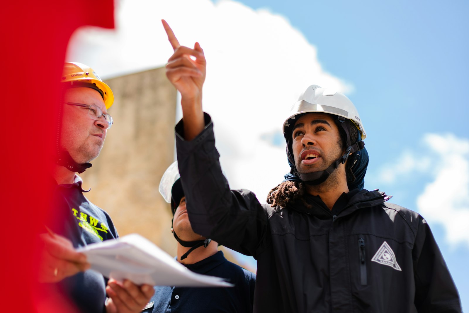 AXIS GROUP field engineering team in branded uniforms on site